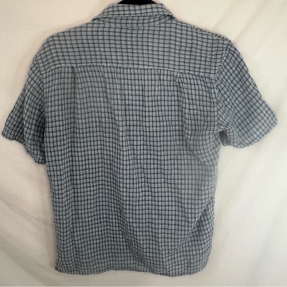 Tori Richard Small Mens Casual Blue Plaid Shirt - Picture 2 of 4